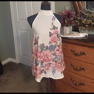 Auditions floral print halter Top